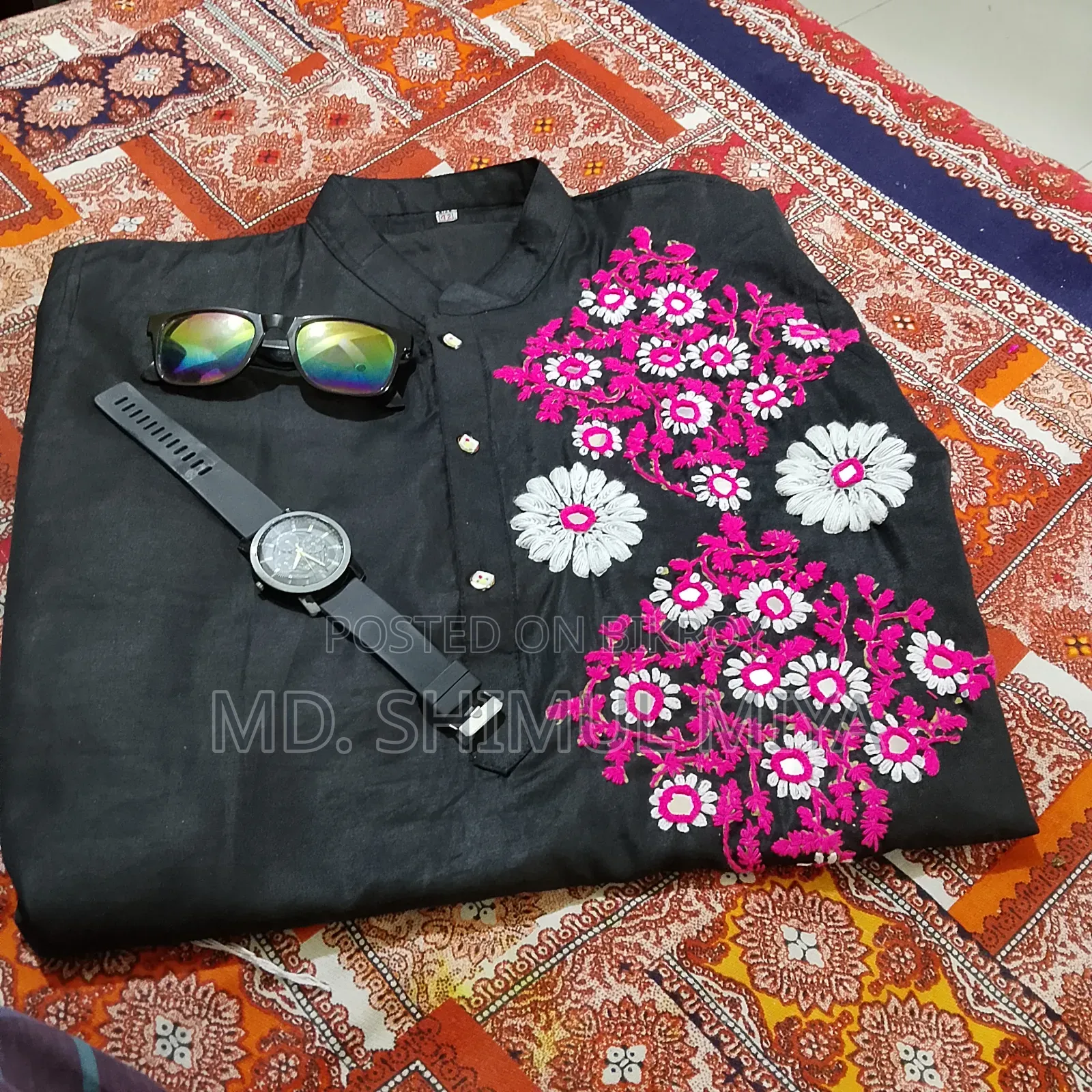 Hand-embroidered Panjabi