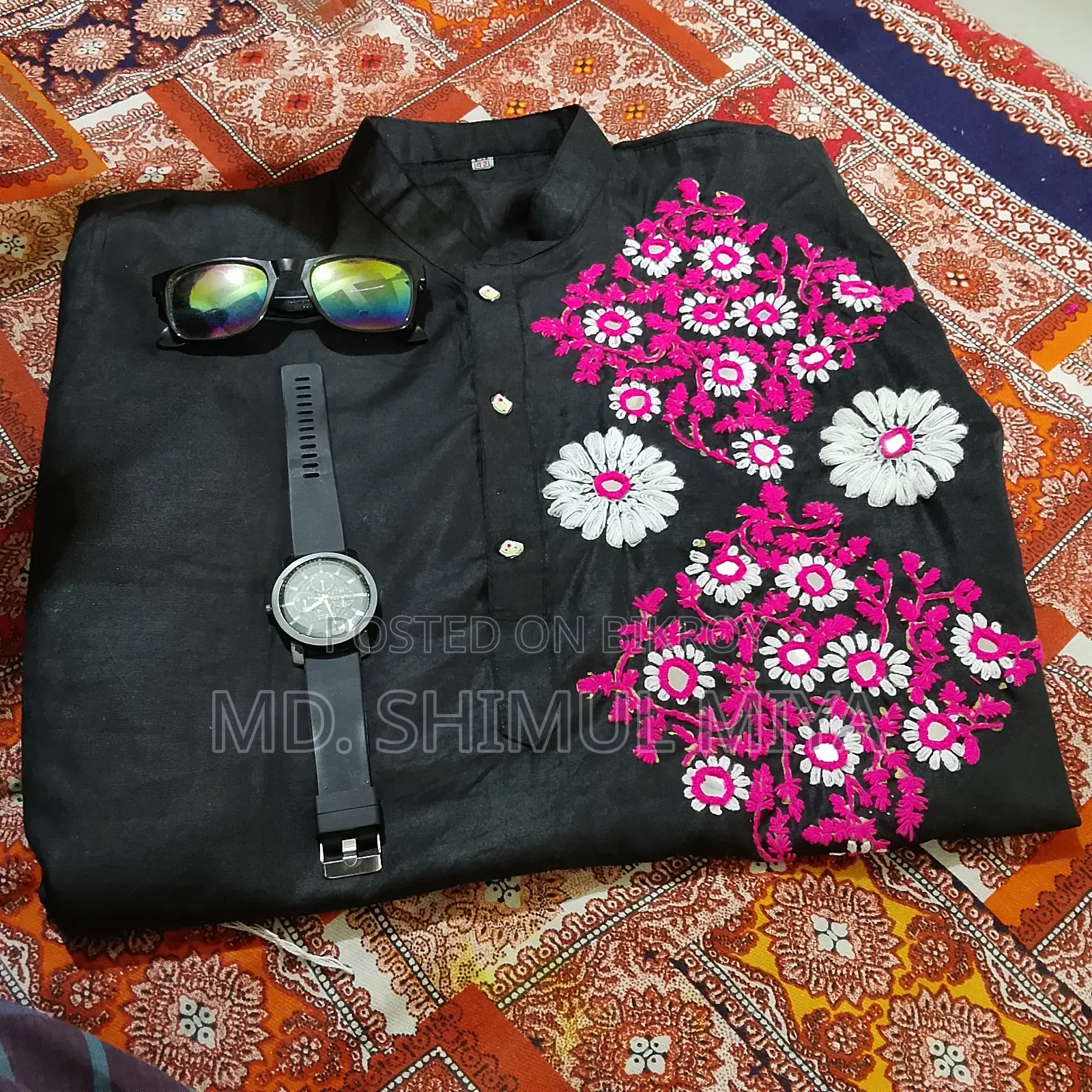 Hand-embroidered Panjabi