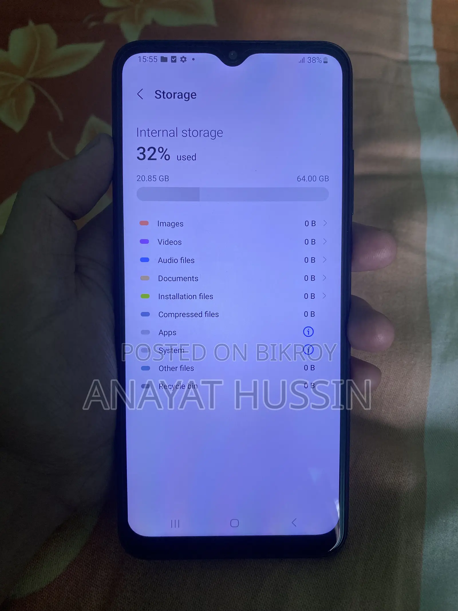 স্যামসাং গ্যালাক্সি এ২২ ৫জি ৬৪ জিবি ব্লু