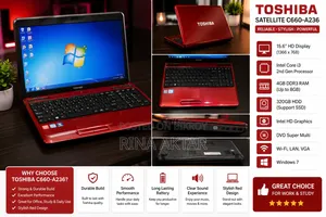 Laptop Toshiba Satellite C665 2GB Intel Core I3 HDD+SSD 320GB