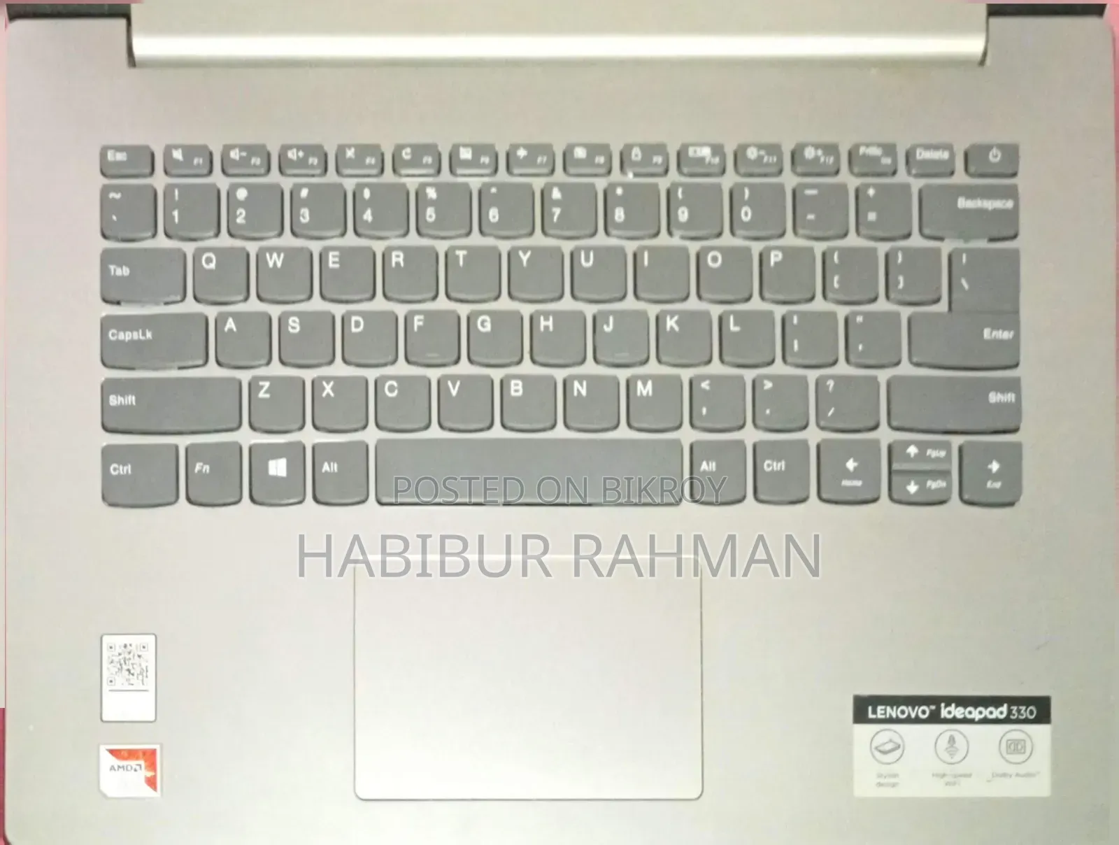 ল্যাপটপ লেনোভো আইডিয়া প্যাড ৩৩০ ৪জিবি র‍্যাম এএমডি এ৪ প্রসেসর ১টিবি হার্ডড্রাইভ