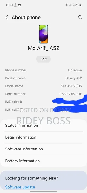 New Samsung Galaxy A52 128 GB Black