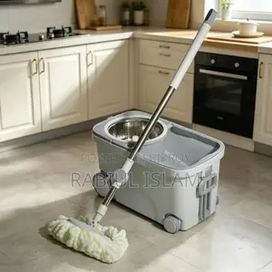 360° Spin Mop Bucket Set With Wheels | Floor Cleaning Mop With Basket