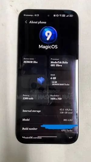 Honor X6C 128 GB Black