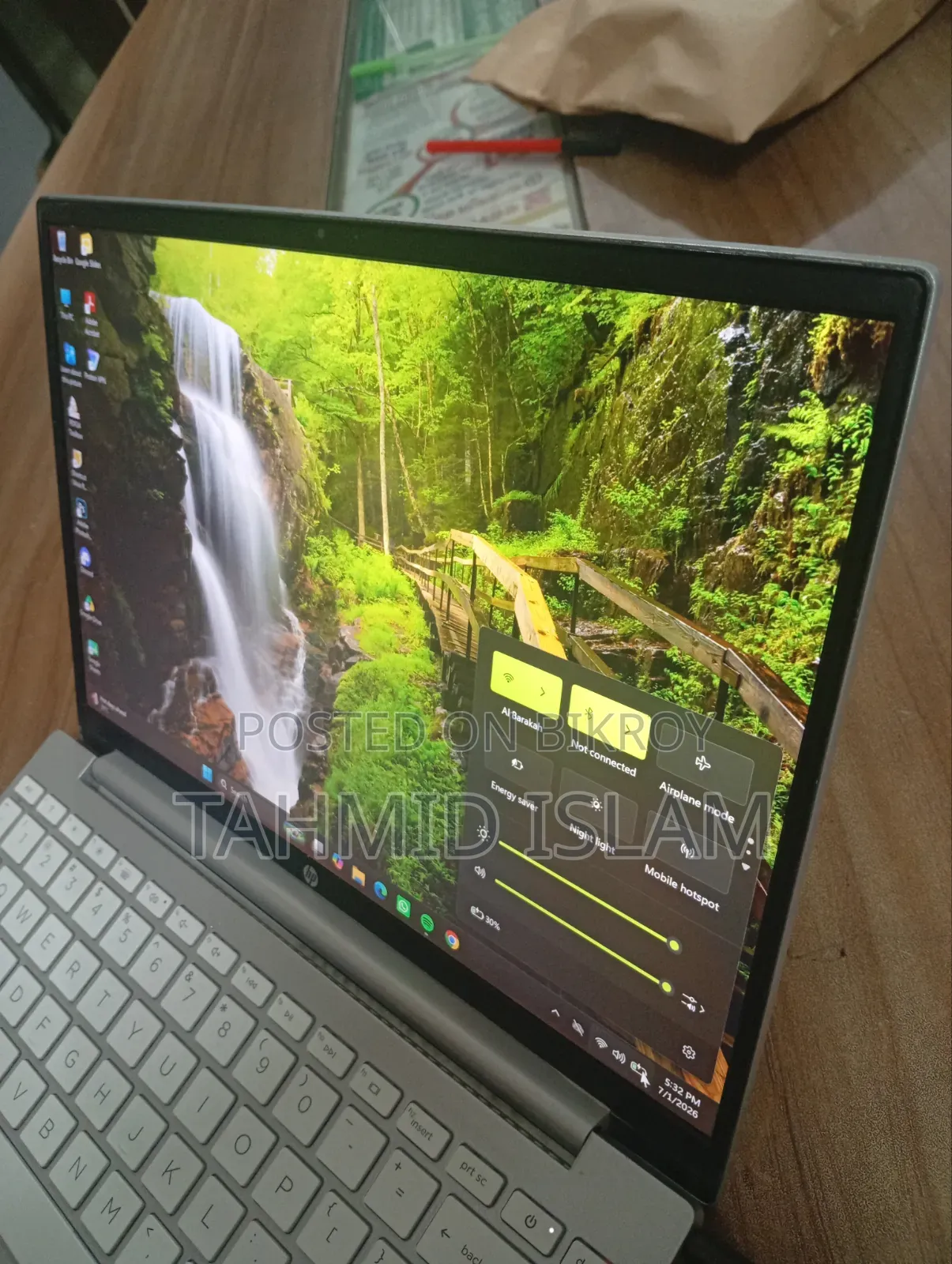 Laptop HP 15-dw1197nia 16GB AMD Ryzen 7 SSD 512GB