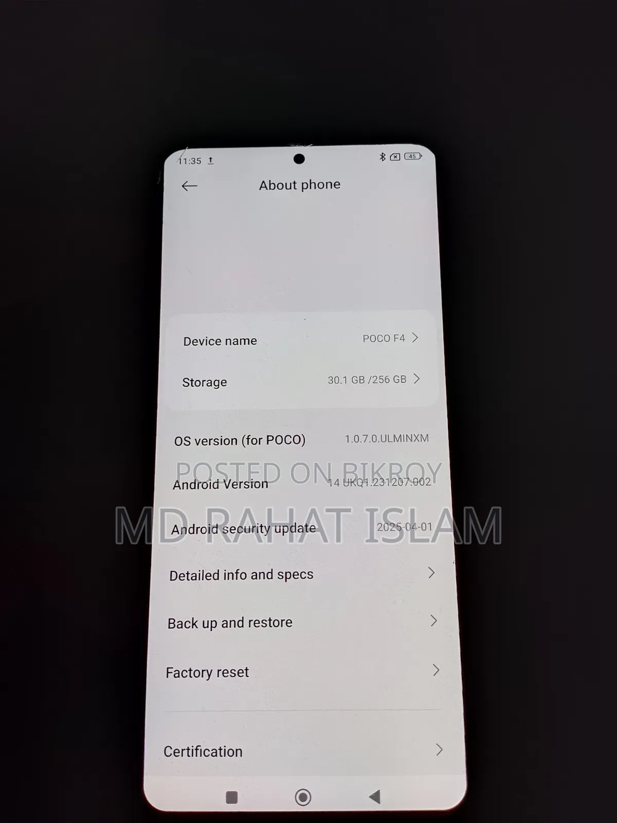 Xiaomi Poco F4 256 GB Black