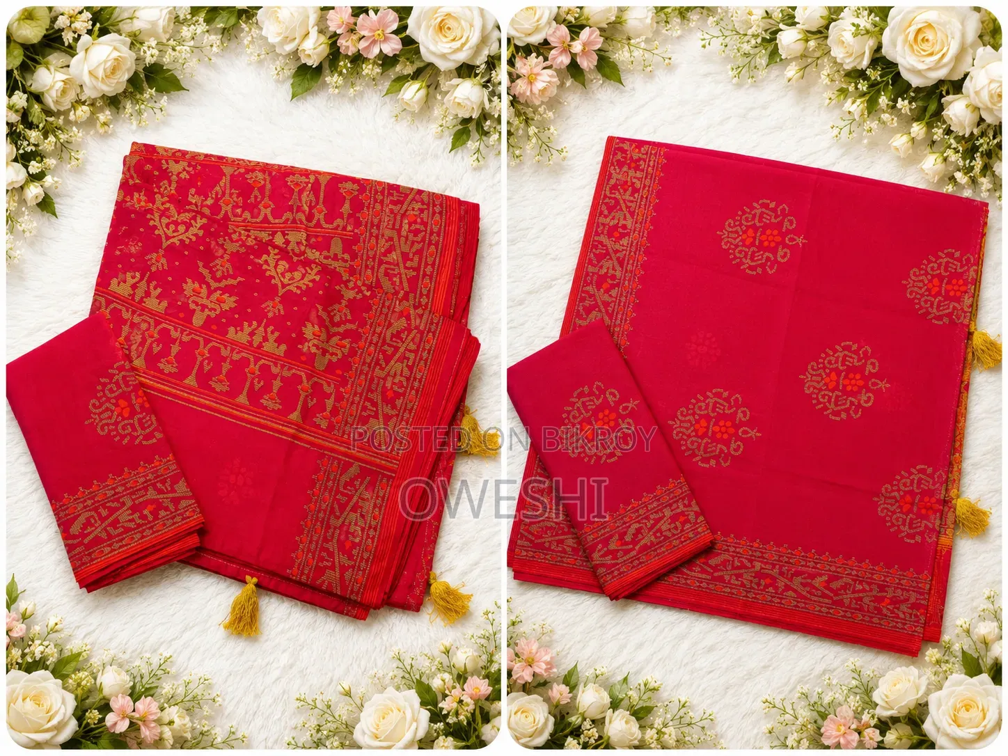 Budget Friendly Halfsilk Block Print Sari