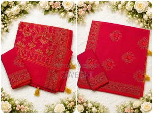Budget Friendly Halfsilk Block Print Sari