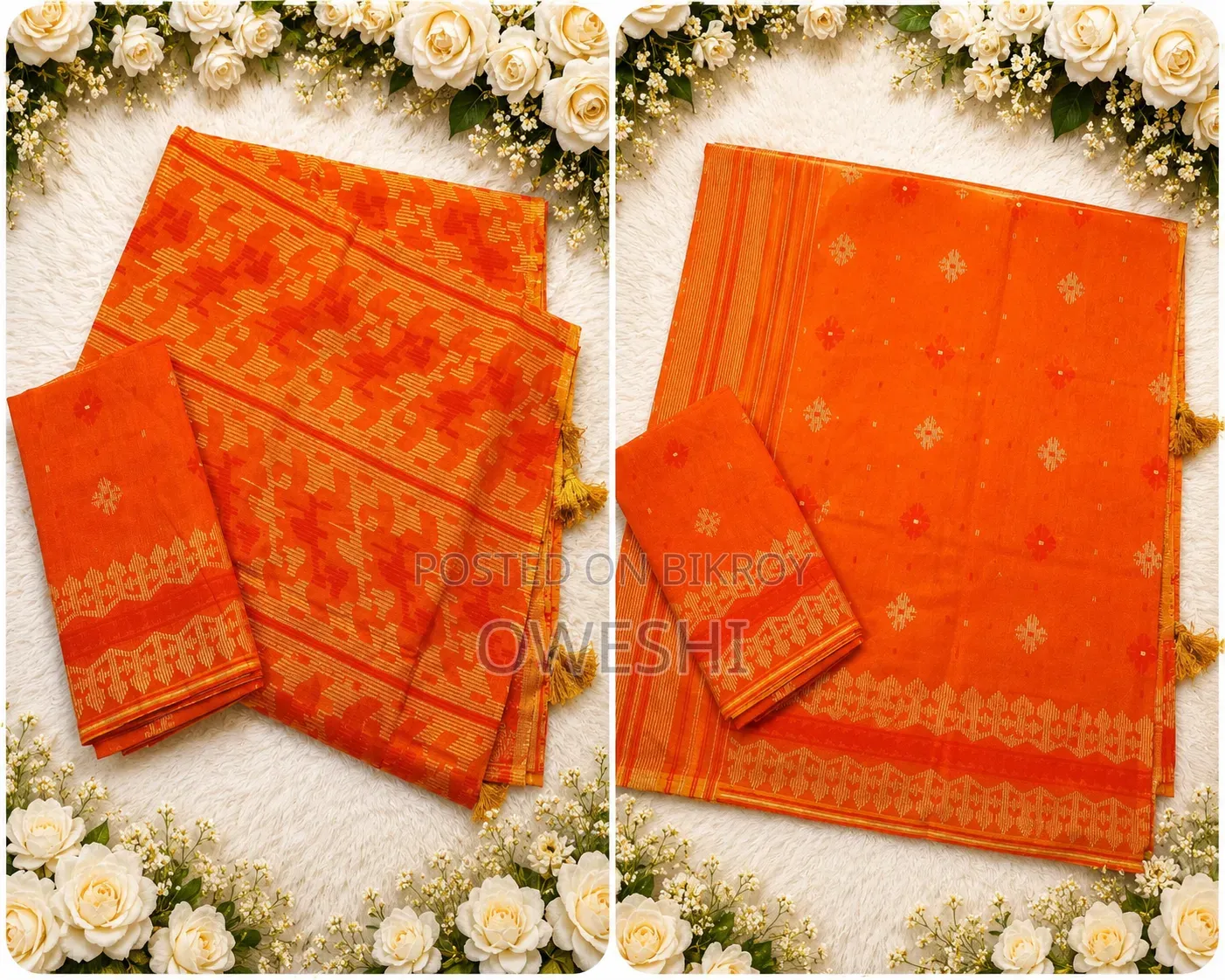 Budget Friendly Halfsilk Block Print Sari