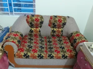 উডেন ফ্রেম ফ্যাব্রিক সোফা সেট (Used)