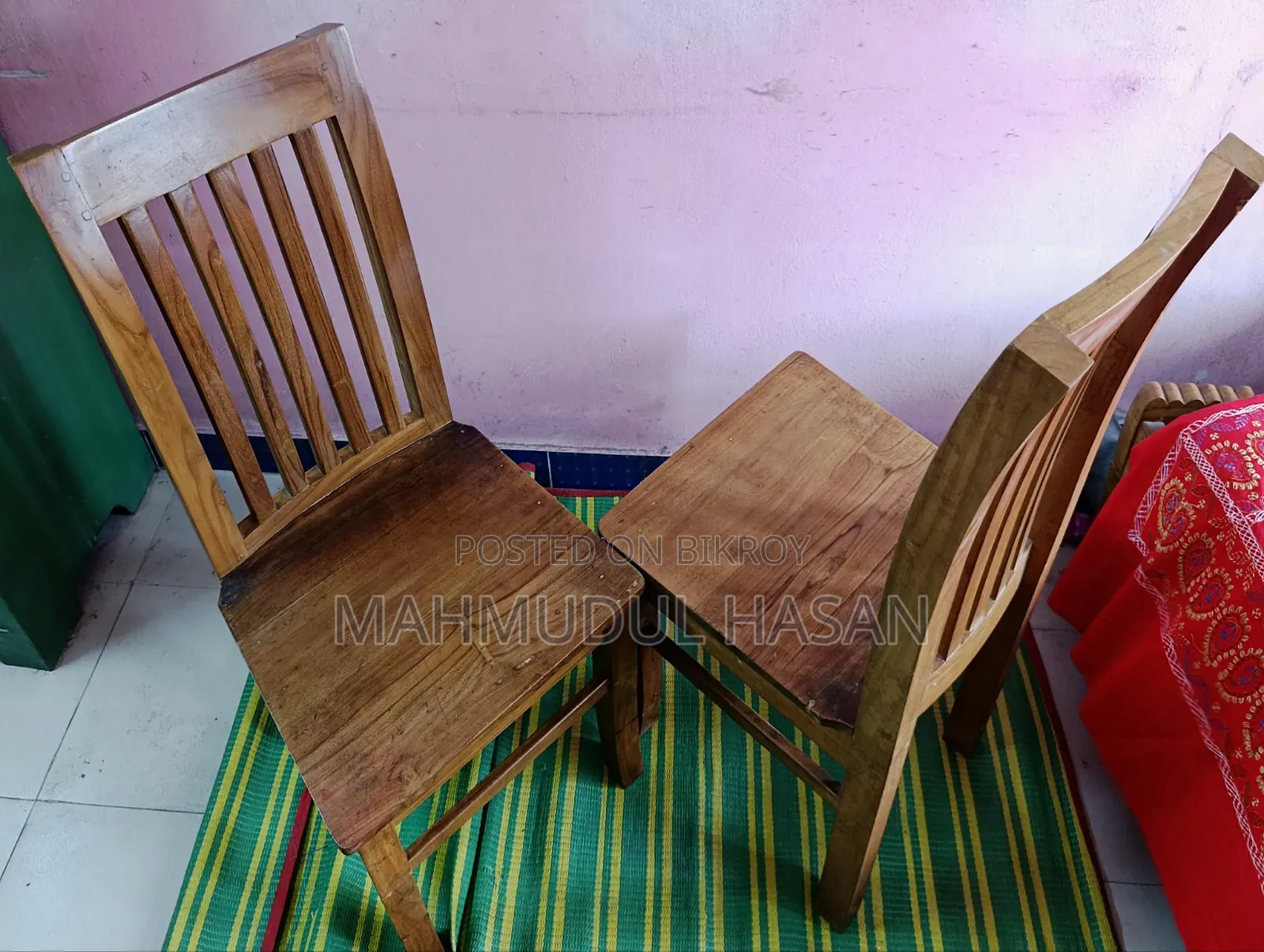 6 Pure Teak Wood Chairs for Sale