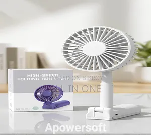 High-Speed Folding Table Fan - Portable Handheld Fan (Model: Fc-6661)