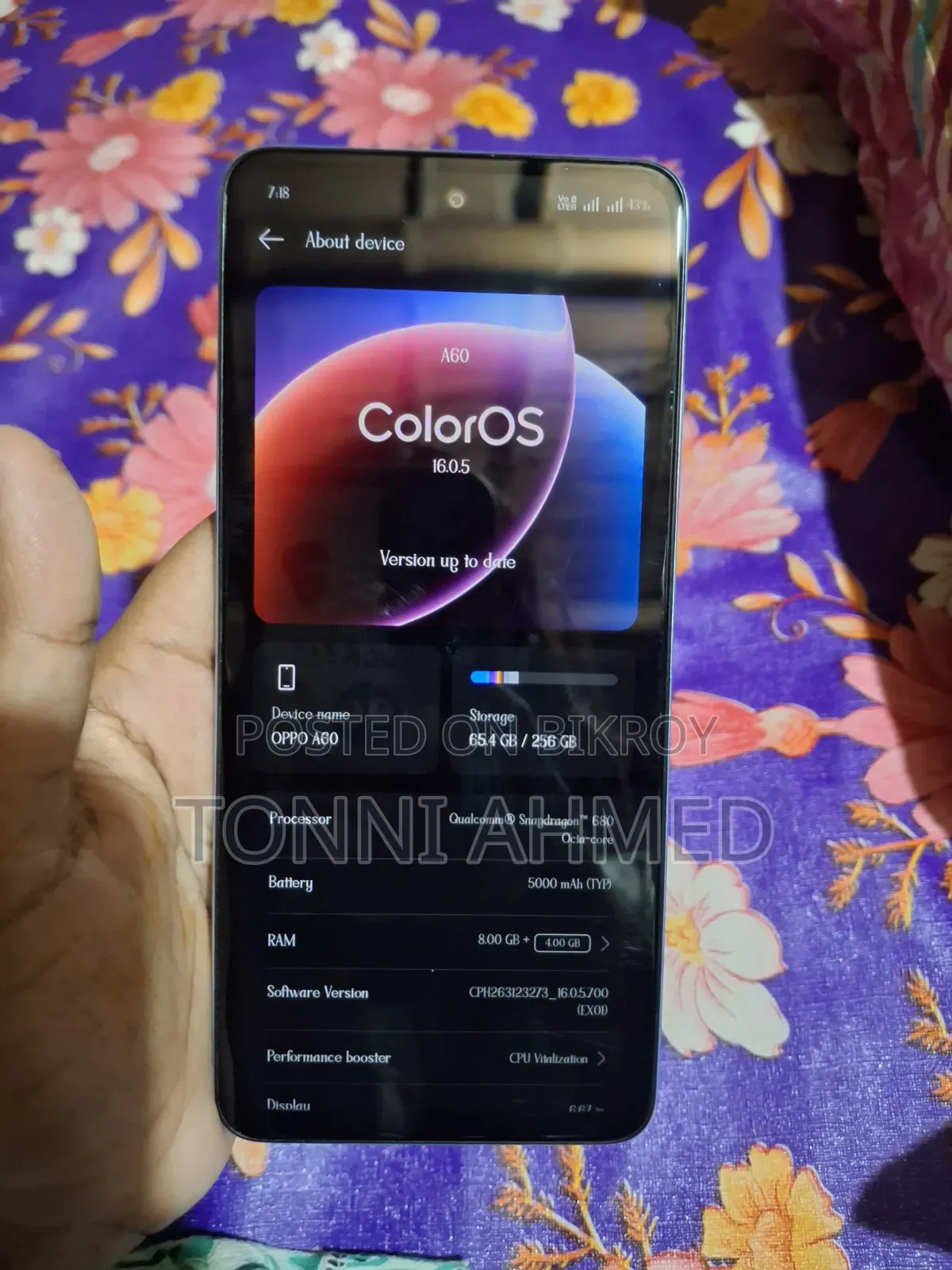 Oppo A60 256 GB Blue