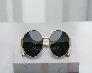 Premium Gold Frame Oval Sunglasses