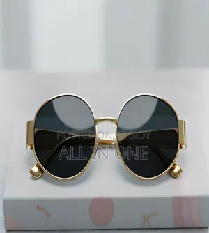 Premium Gold Frame Oval Sunglasses