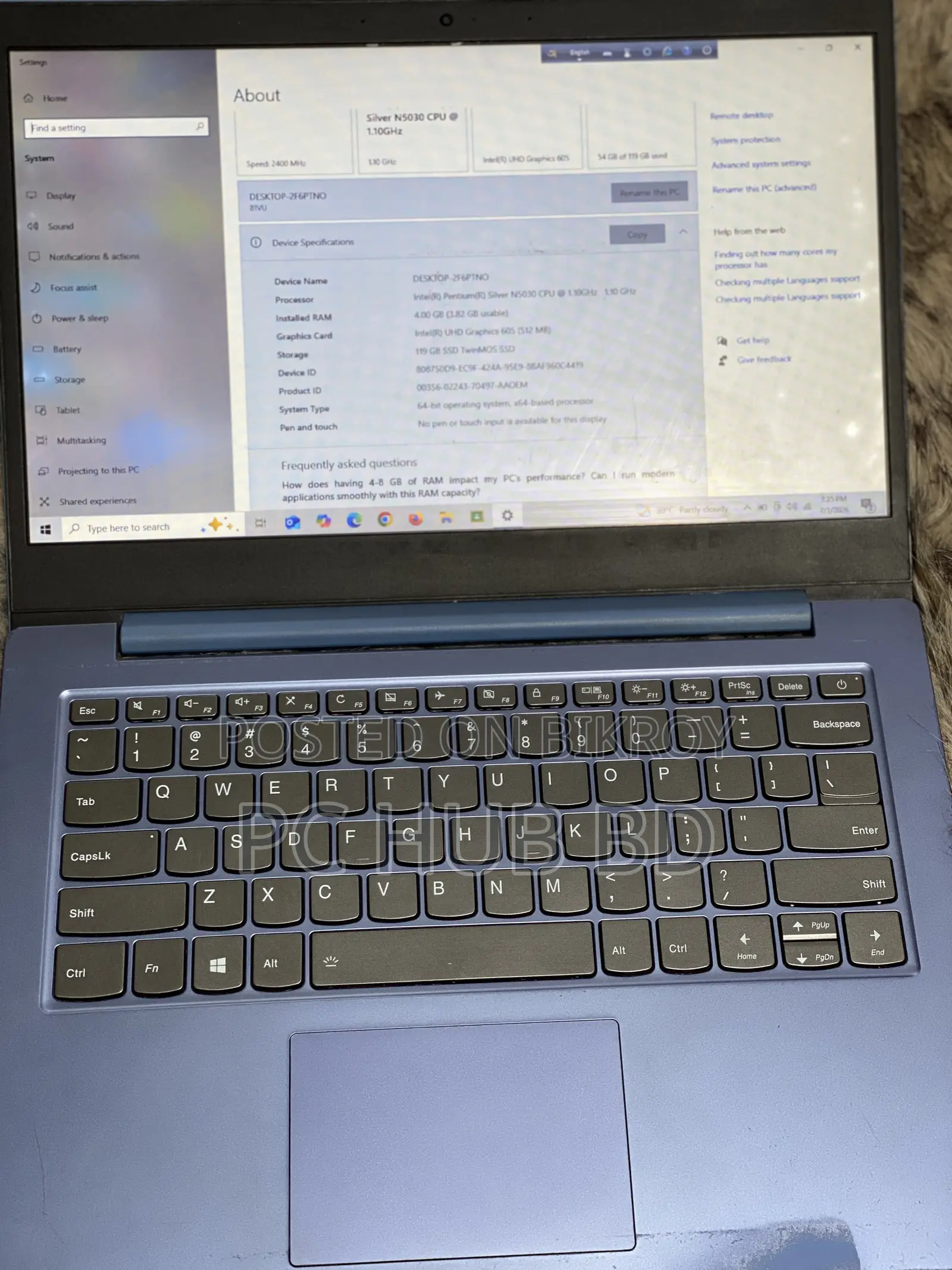 Laptop Lenovo IdeaPad Z470 4GB Intel Pentium SSD 128GB