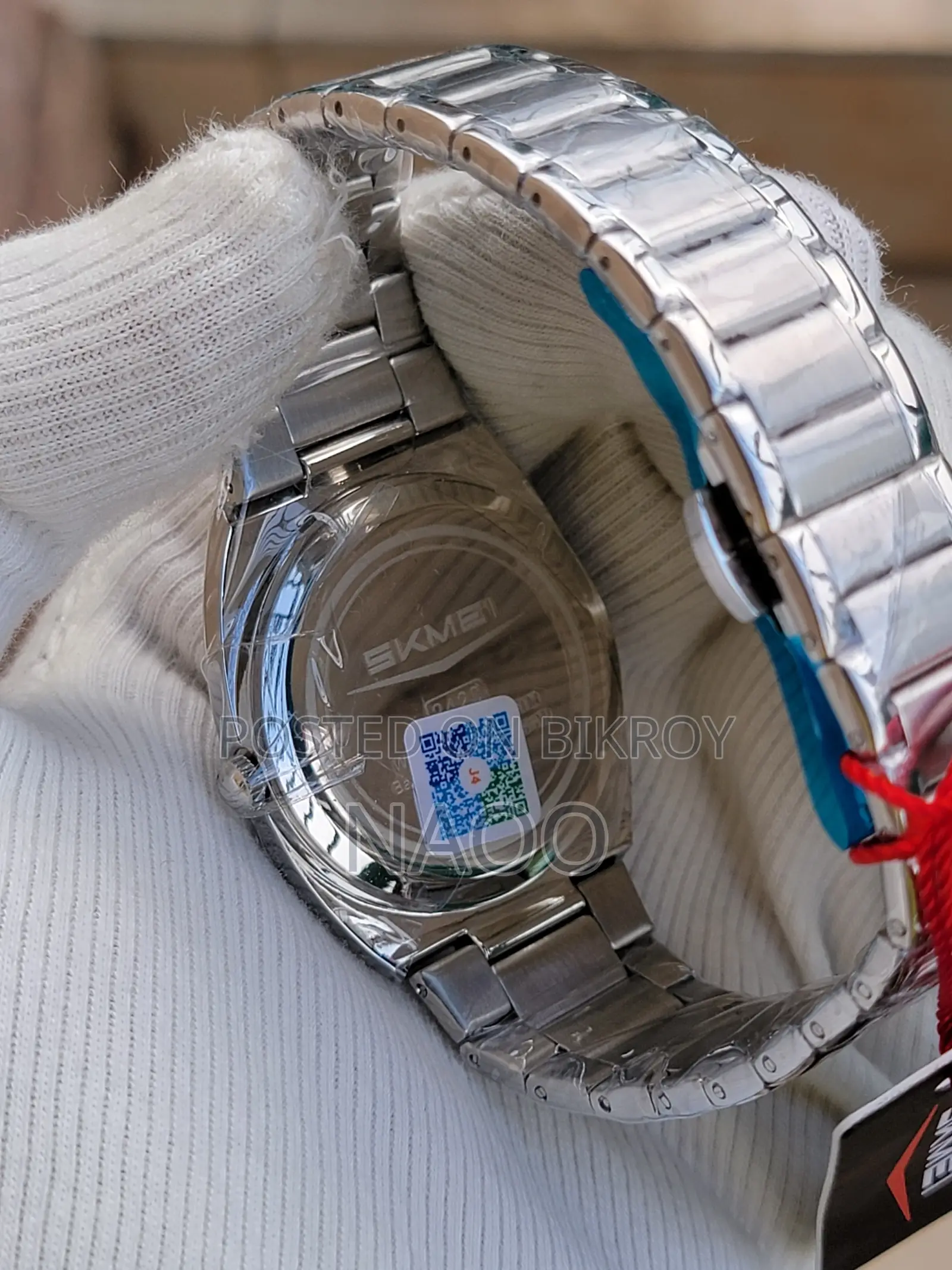 Skmei Quartz Men's Watch Silver Stainless Steel Strap With White Dial