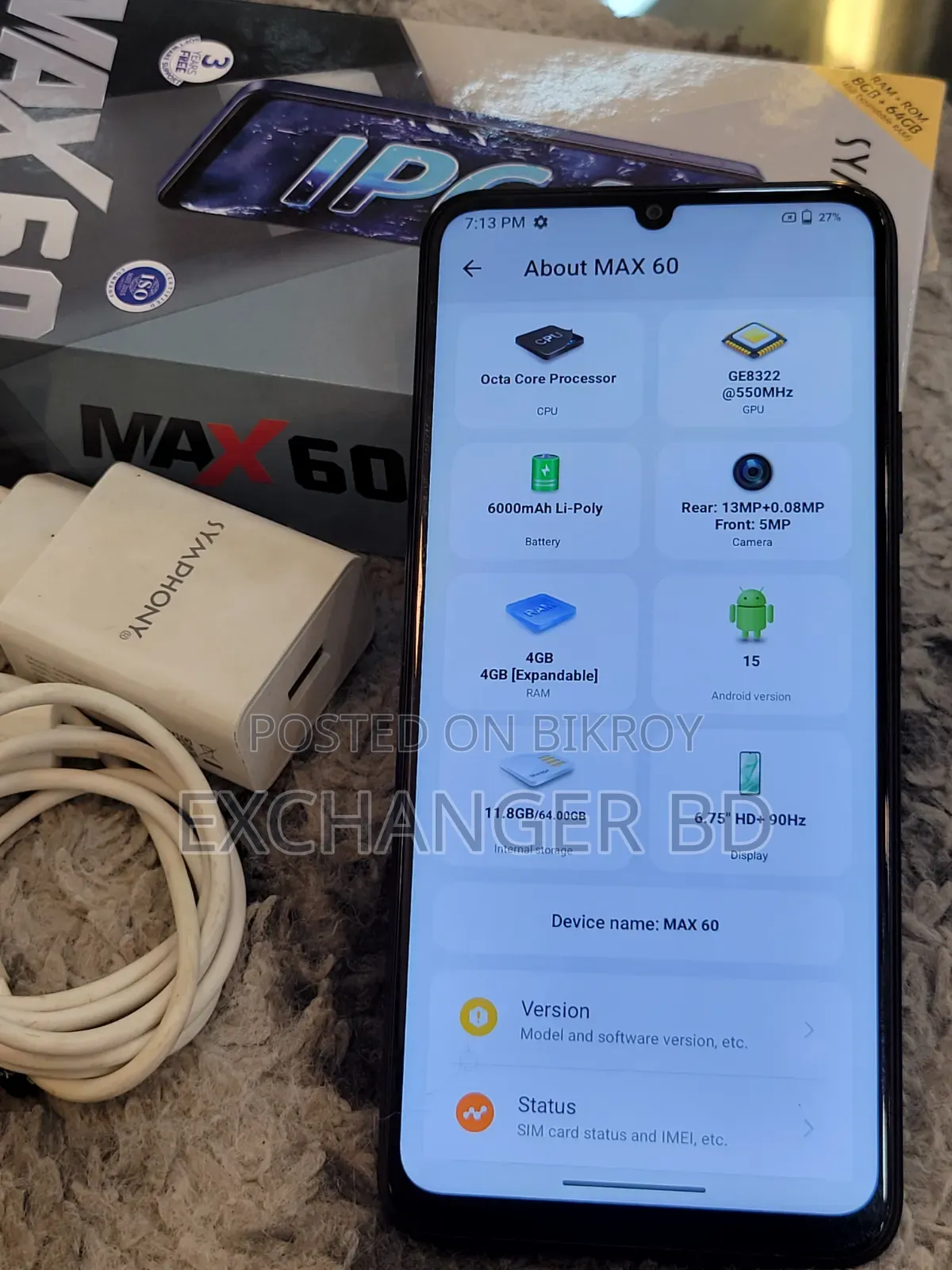 Symphony Max 60 64 GB Black