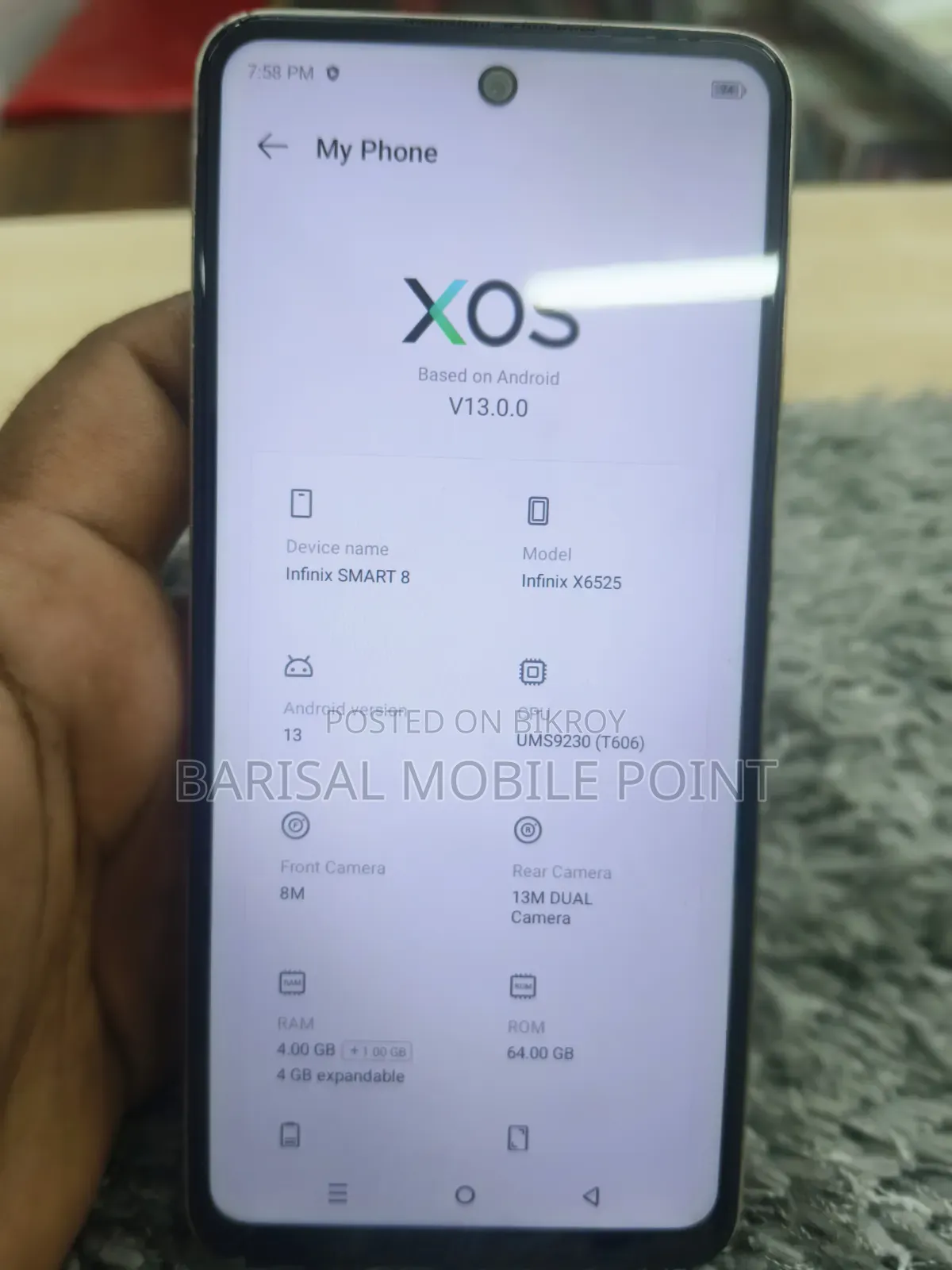 Infinix Smart 8 64 GB Yellow
