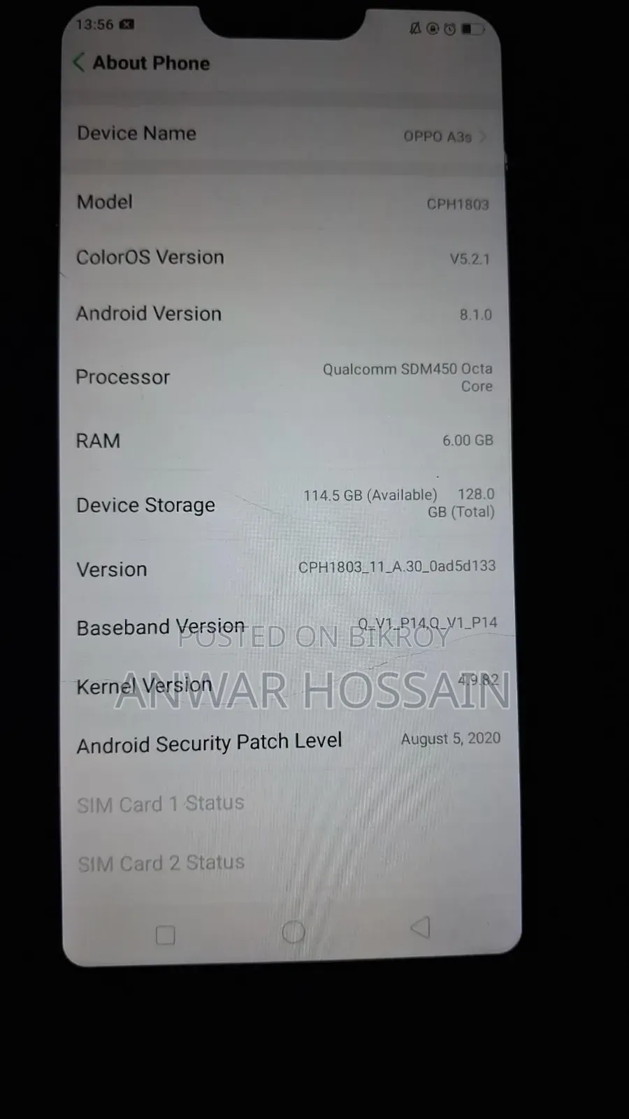 Oppo A3s 256 GB Pink