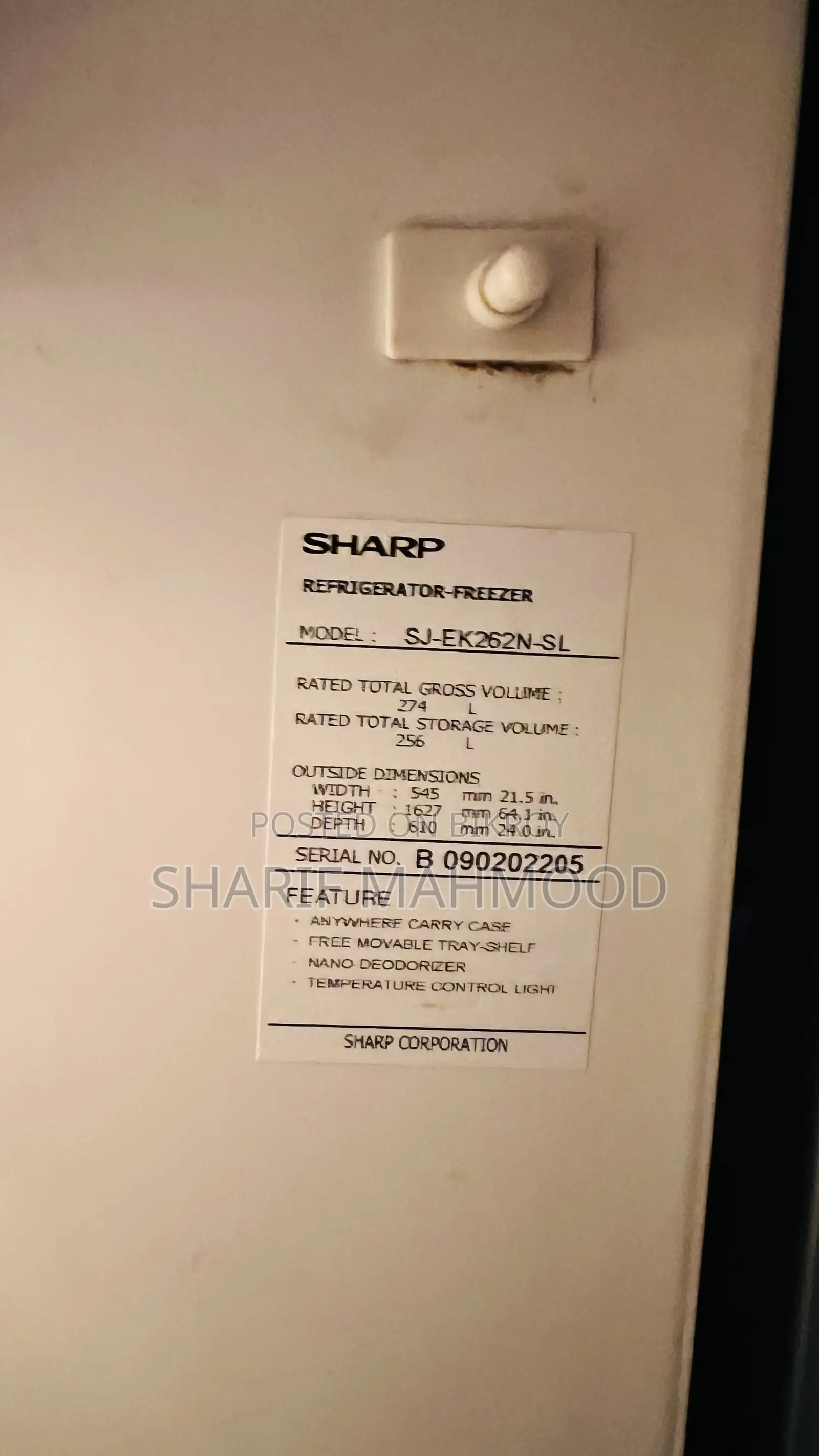 Sharp Brand Refrigerator for Sale