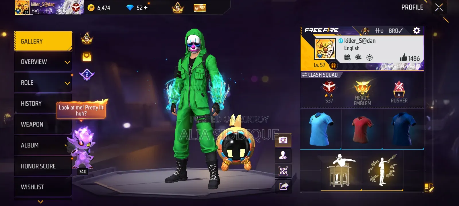 Free Fire Level-57 ID