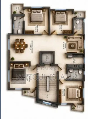 4-Bedroom Apartment in Shirin Palace- 1400, Mirpur for Sale