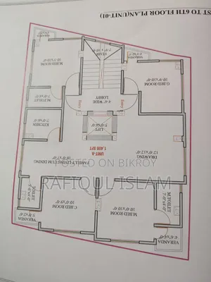 4-Bedroom Apartment in Shirin Palace- 1400, Mirpur for Sale