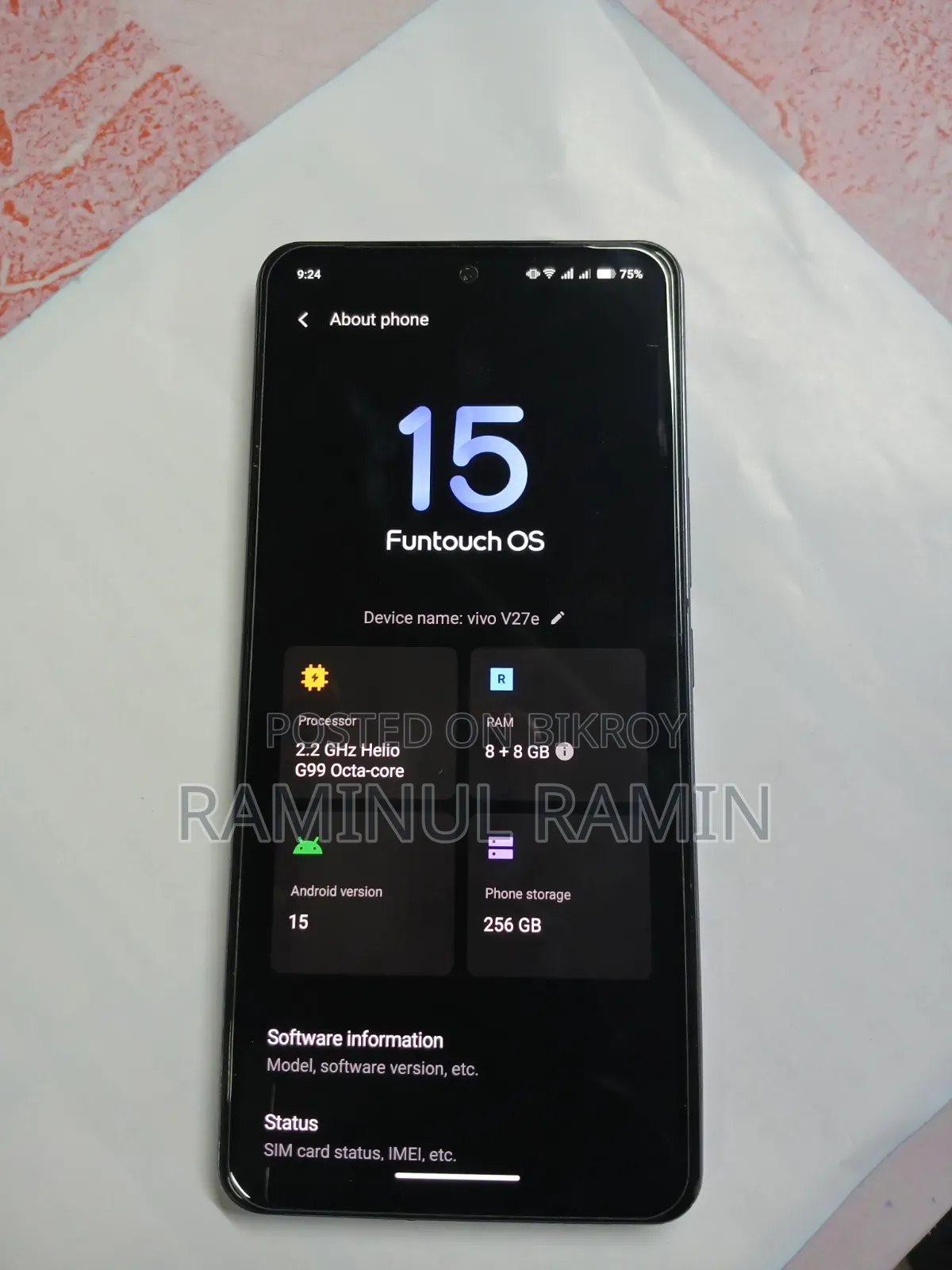 Vivo V27e 256 GB Silver