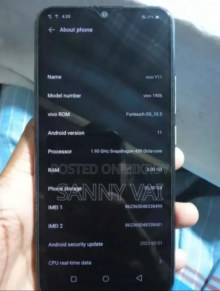 Vivo Y11 32 GB Blue