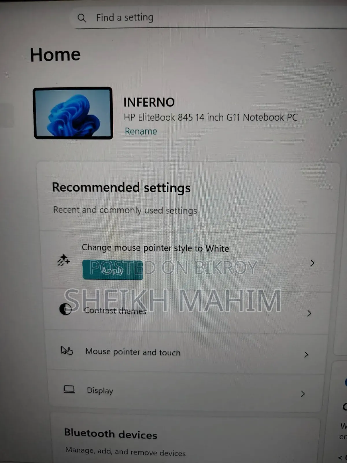 Laptop HP EliteBook 845 G11 16GB AMD Ryzen 5 SSD 512GB