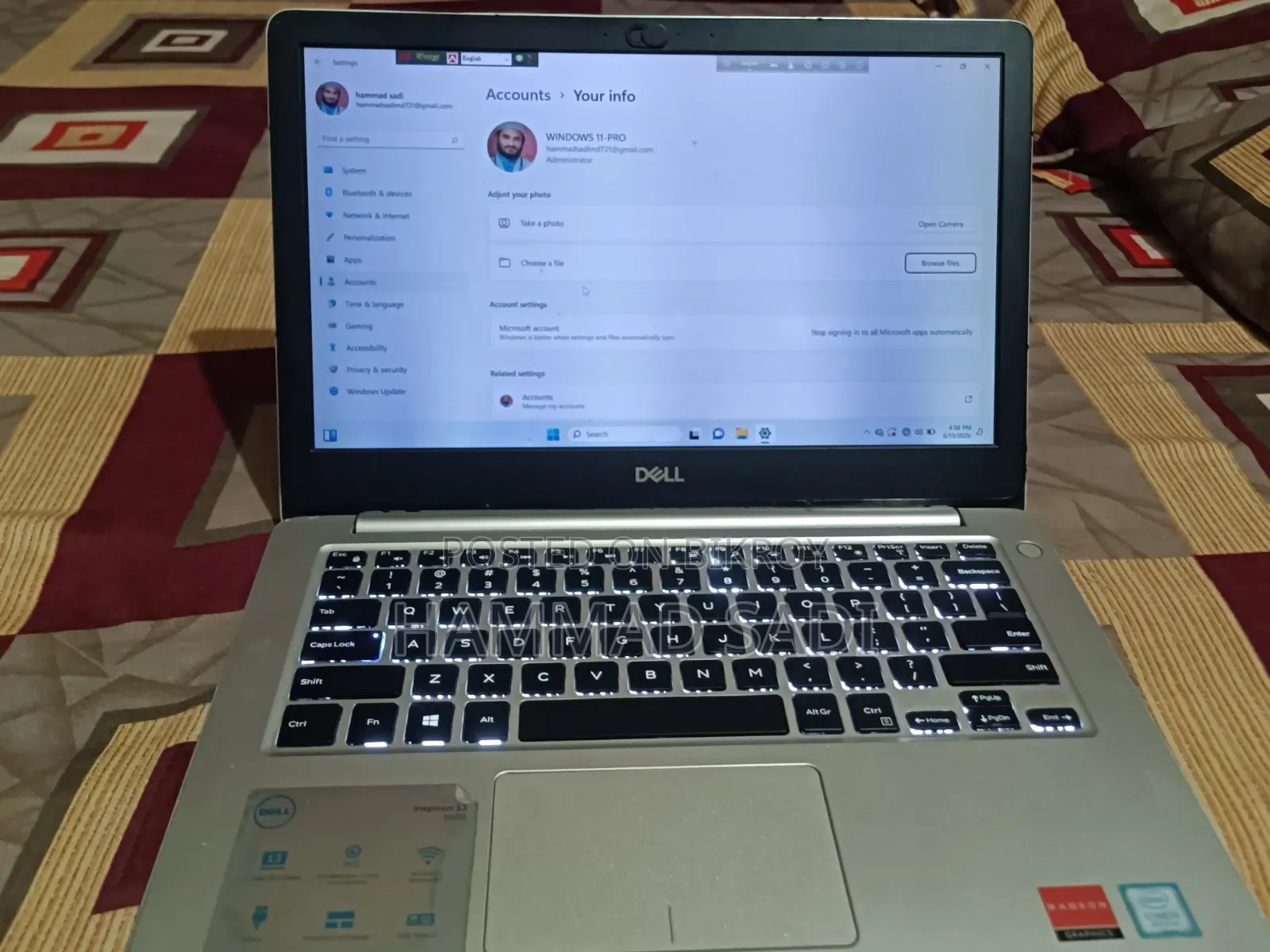 Laptop Dell Inspiron 15 3000 8GB Intel Core I5 SSHD+SSD 256GB