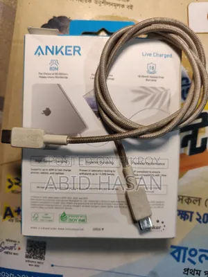 Original Anker Usb-C to Usb-C 60w Braided Cable (3 Ft) With Box