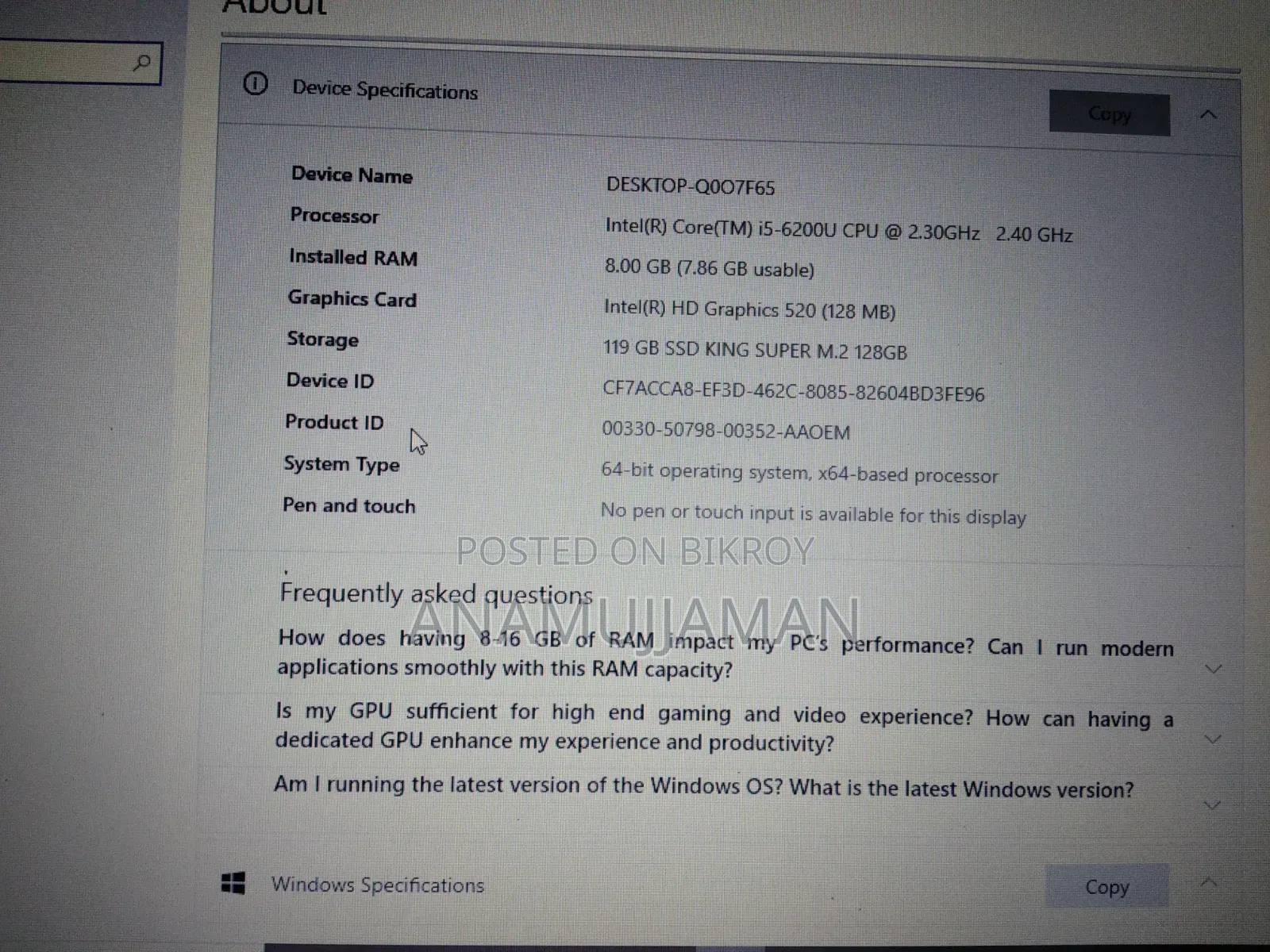 Laptop Dell Latitude 7480 8GB Intel Core I5 SSD 128GB