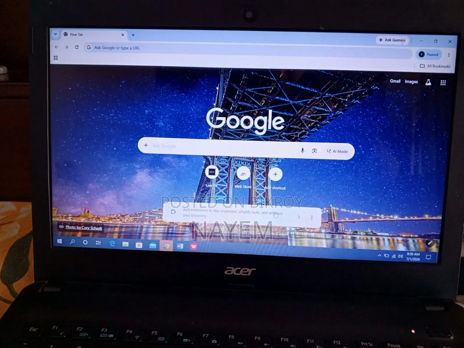 Laptop Acer Aspire 1 4GB Intel Core I3 HDD 512GB