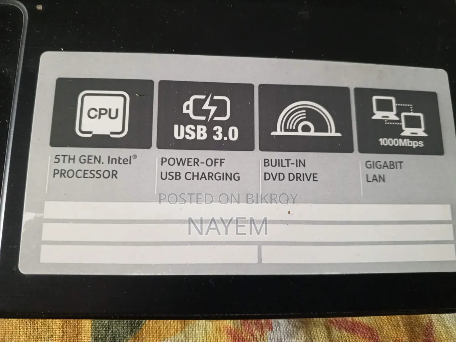Laptop Acer Aspire 1 4GB Intel Core I3 HDD 512GB