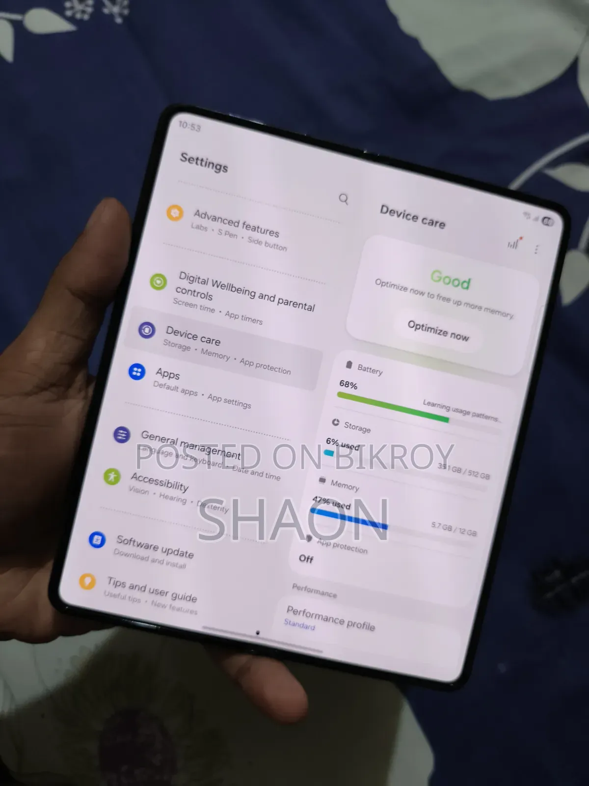 স্যামসাং গ্যালাক্সি জেড ফোল্ড৪ ৫১২ জিবি কালো
