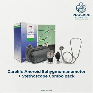 Carelife Aneroid Sphygmomanometer + Stethoscope Combo Pack