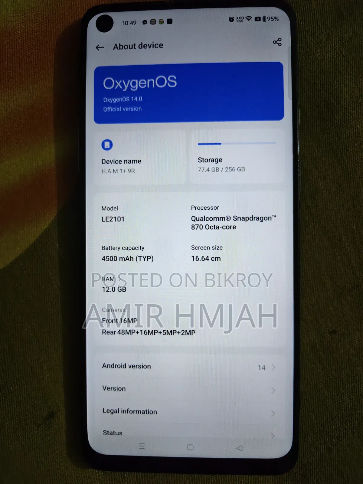 OnePlus 9R 256 GB Green