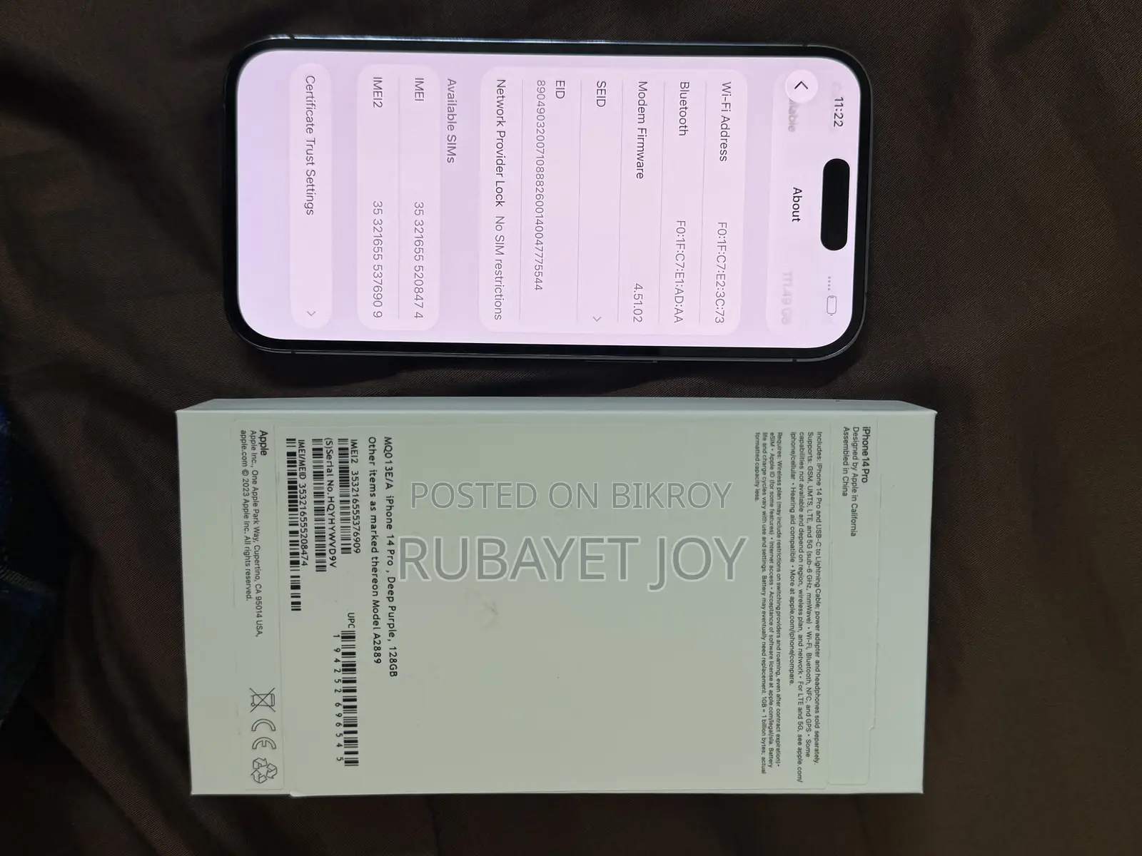Apple iPhone 14 Pro 128 GB Purple