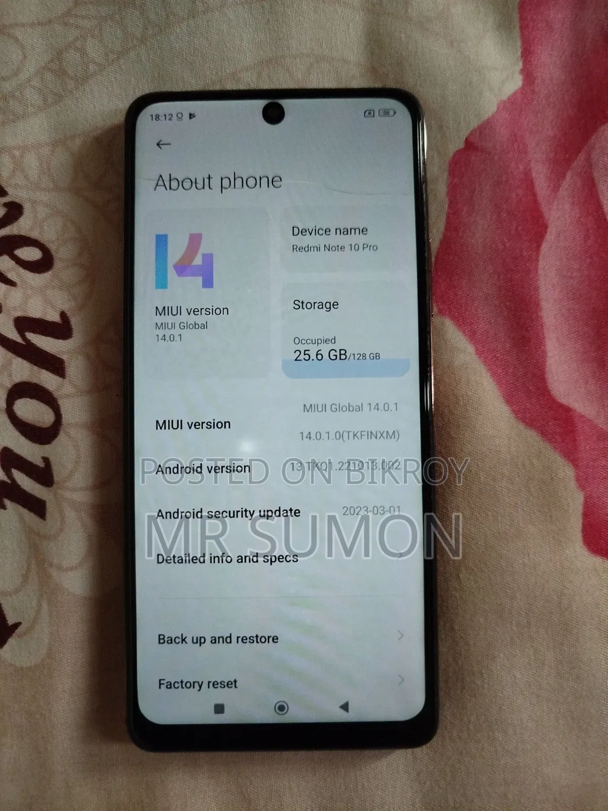 Xiaomi Redmi Note 10 Pro 128 GB Gold