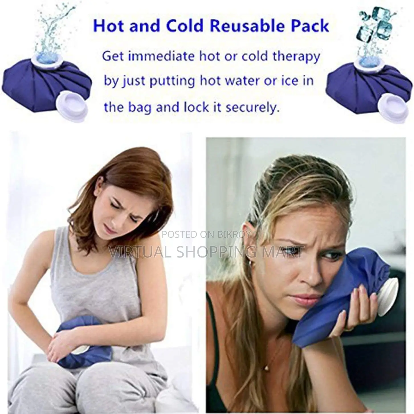 RBC Premium Reusable Ice Bag for Pain Relief Cold Therapy