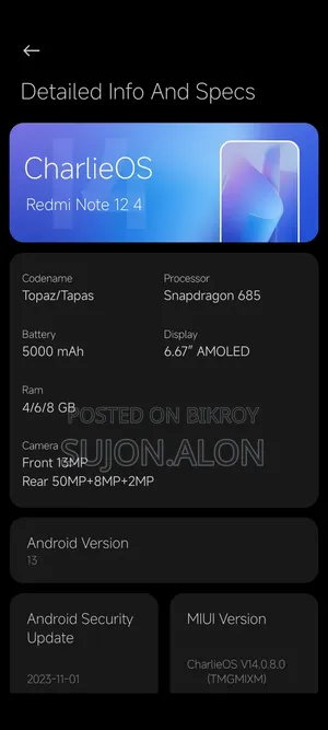 Xiaomi Redmi Note 12 256 GB Blue