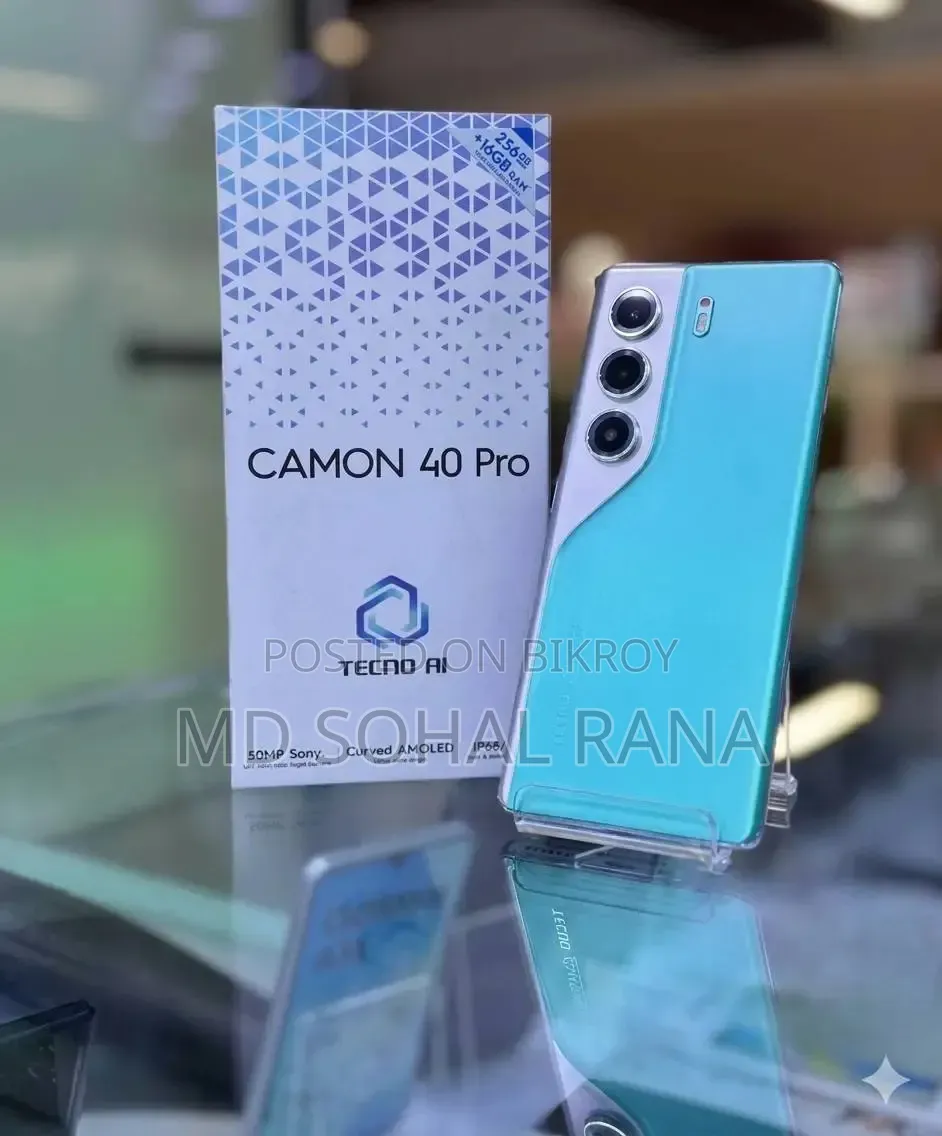 নতুন টেকনো ক্যামন ৪০ প্রো ৪জি ২৫৬ জিবি গ্রিন