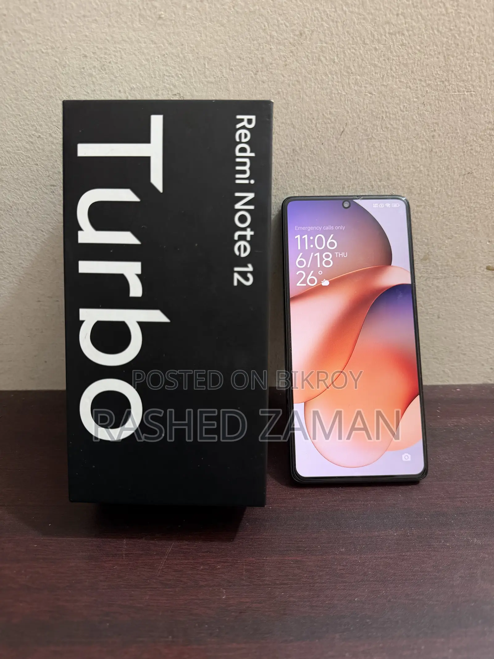 শাওমি রেডমি নোট ১২ টার্বো ২৫৬ জিবি কালো