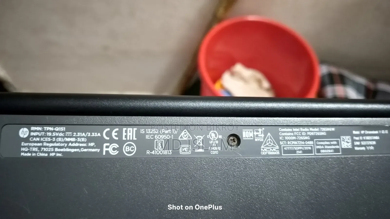Laptop HP Chromebook 11 G5 EE 4GB SSD 16 GB