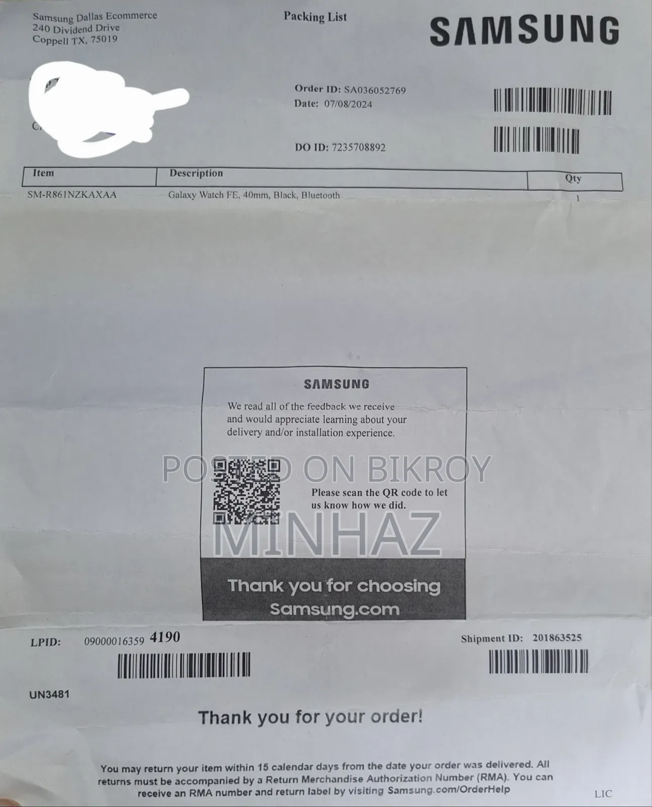 Samsung Galaxy Watch FE