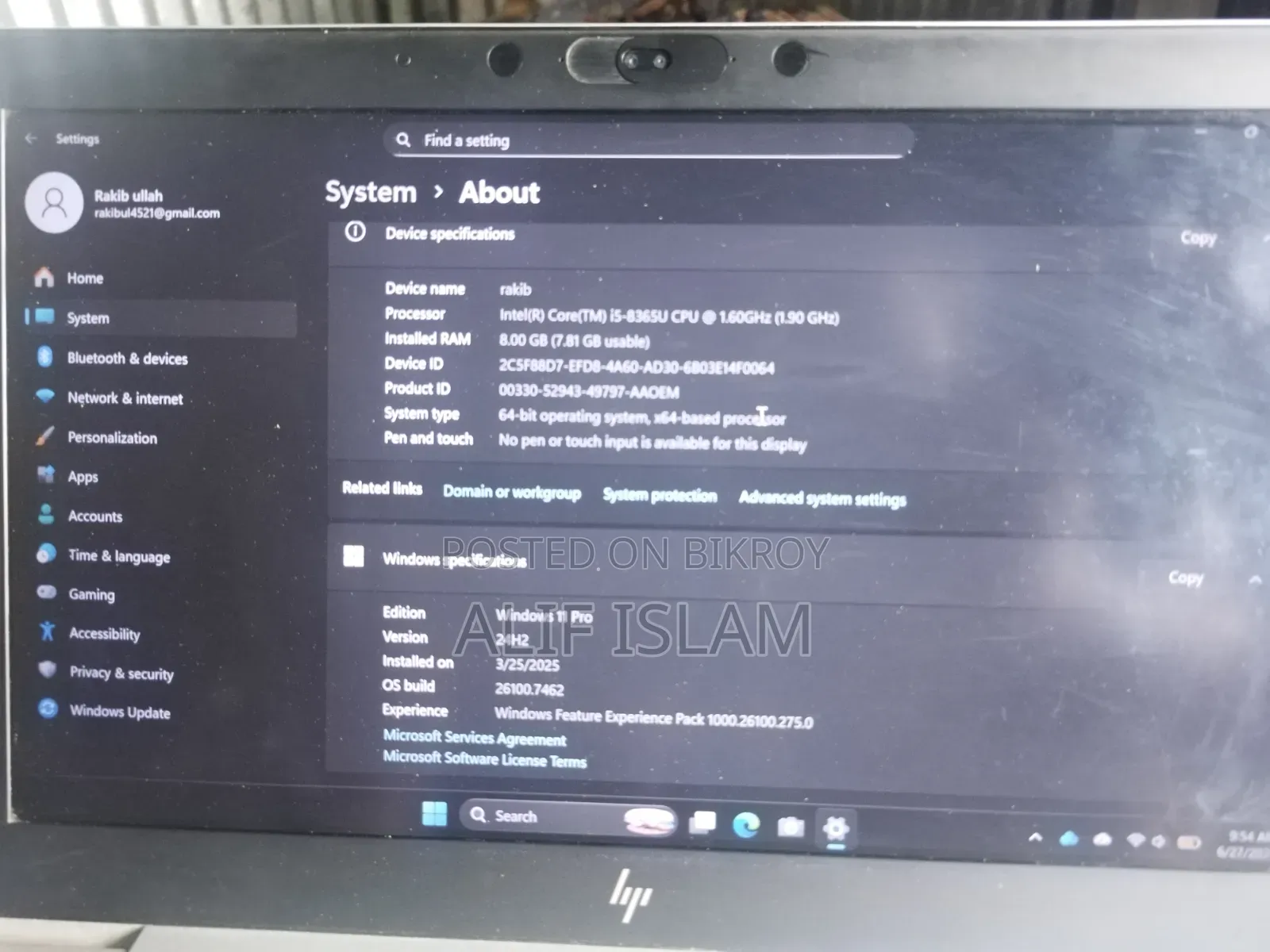 Laptop HP EliteBook 840 G6 8GB Intel Core i5 SSD 256GB