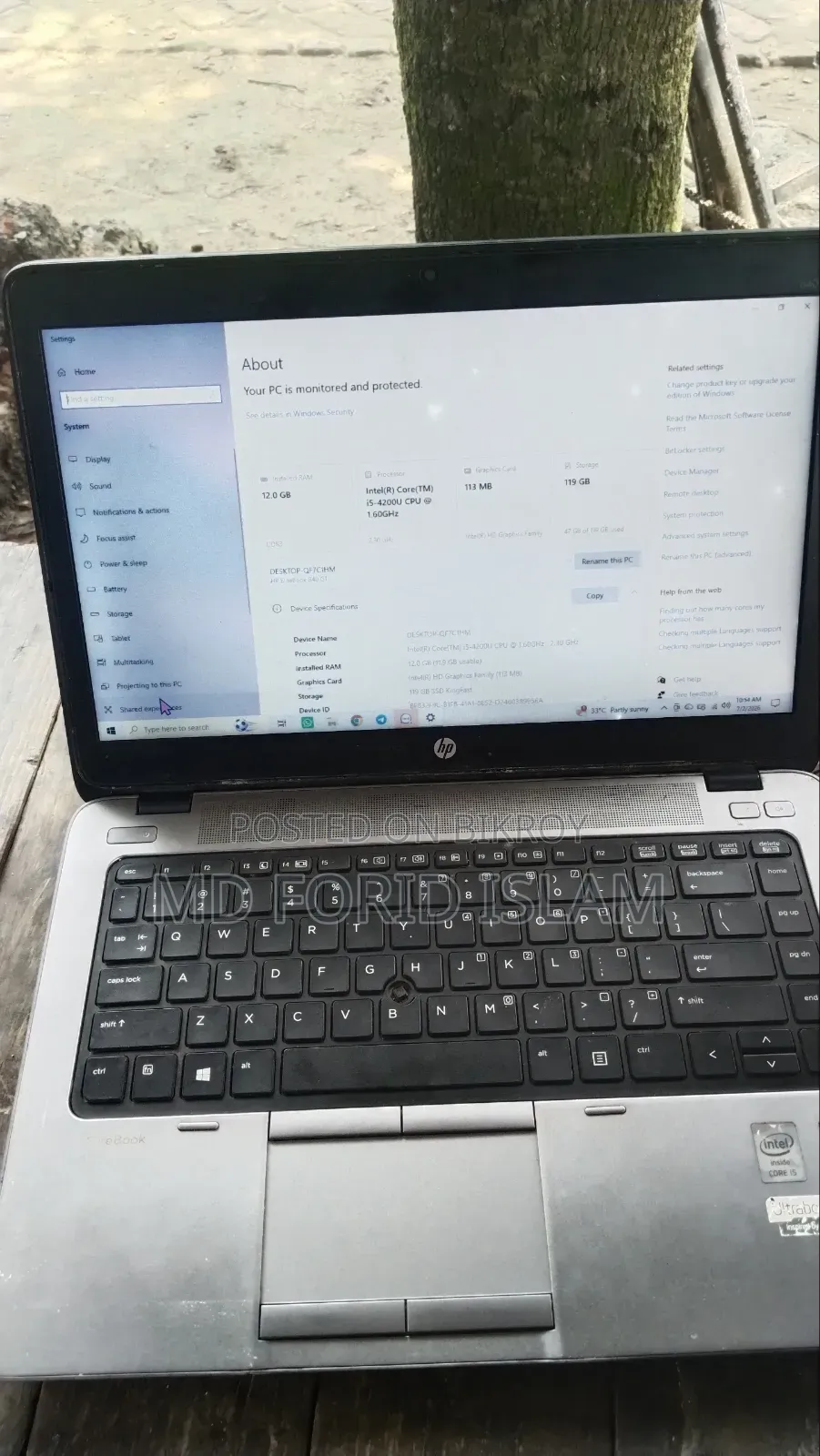 Laptop HP EliteBook 840 12GB Intel Core I5 SSD 500GB