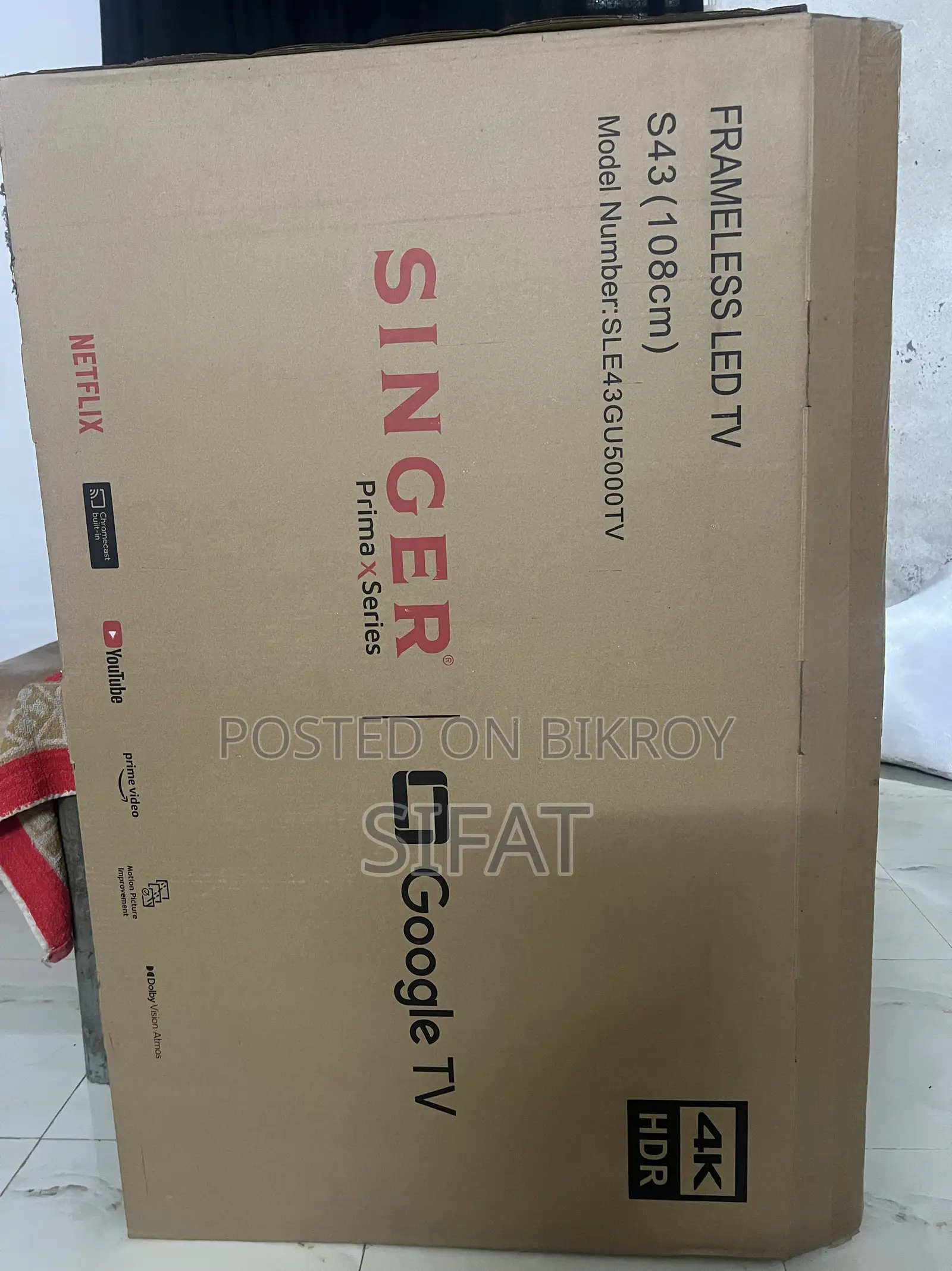 Singer Primax S43-Sle43gu5000tv (43" Android Google Tv)
